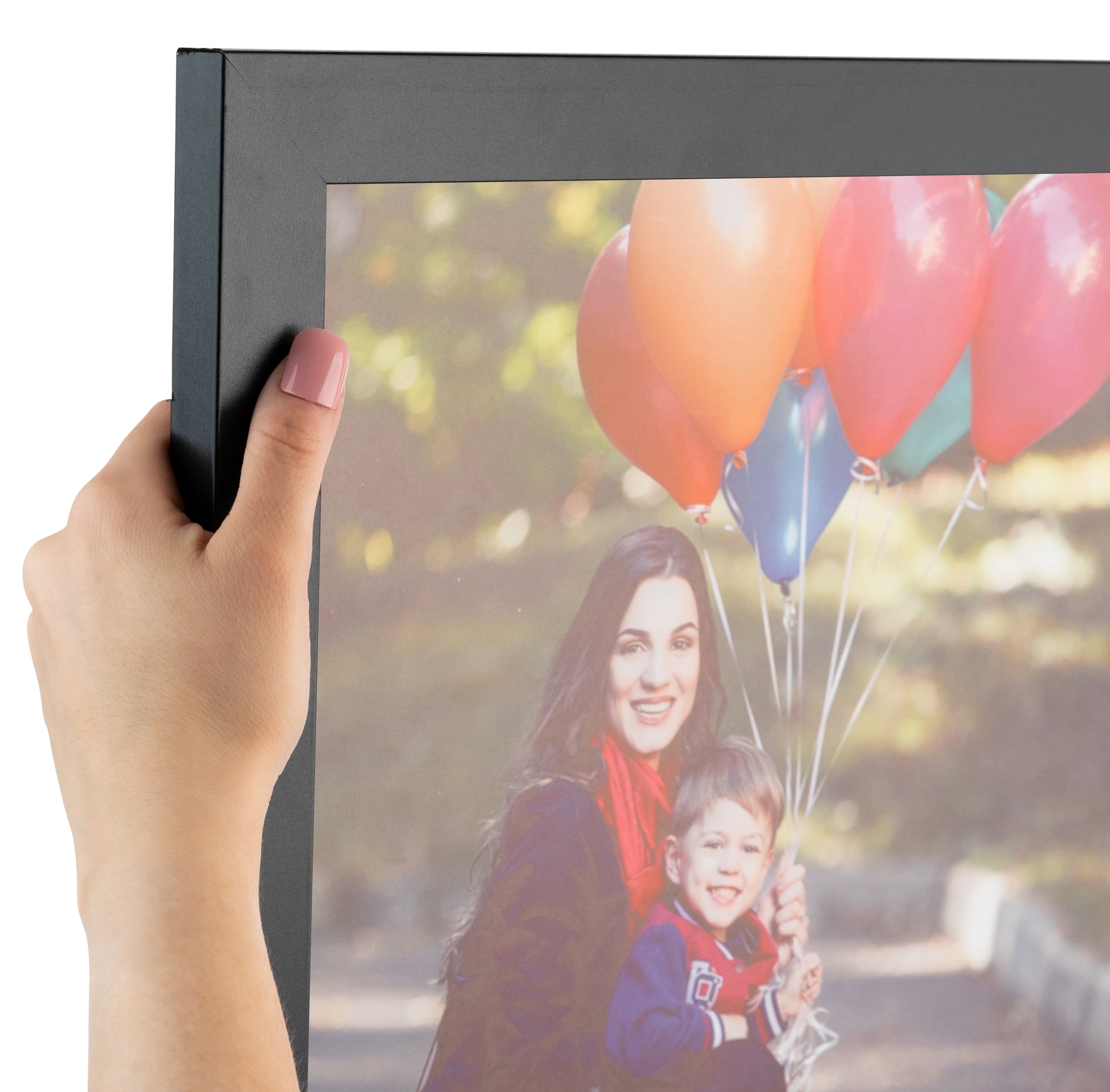 ArtToFrames 11x17 Inch Black Picture Frame, This Black MDF Poster Frame is Great for Your Art or Photos, Comes with Regular Glass (3943)