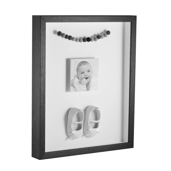 ArtToFrames 11x17 Inch Shadow Box Picture Frame, with a Verlinga Brown 1 Wide Shadowbox frame and Crisp Mat Backing (4656)
