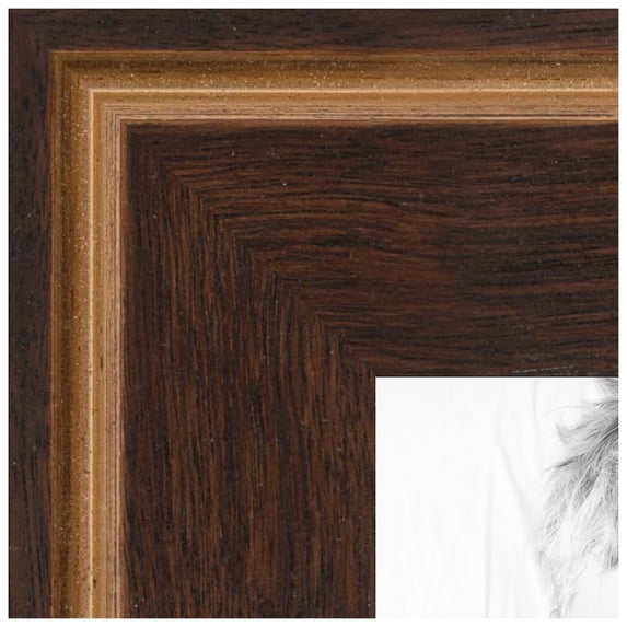 ArtToFrames 11x19 inch Contrast Walnut Picture Frame, Brown Wood Poster Frame (4932)