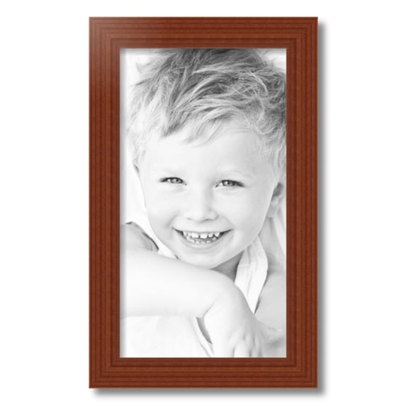 ArtToFrames 11x20" Honey Picture Frame, Brown Wood Poster Frame, with Regular Glass and 2 (FBPL-4349)