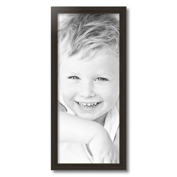 ArtToFrames 11x26" Brown Picture Frame, Brown Wood Poster Frame, with Regular Acrylic and 2 (FBPL-4886)