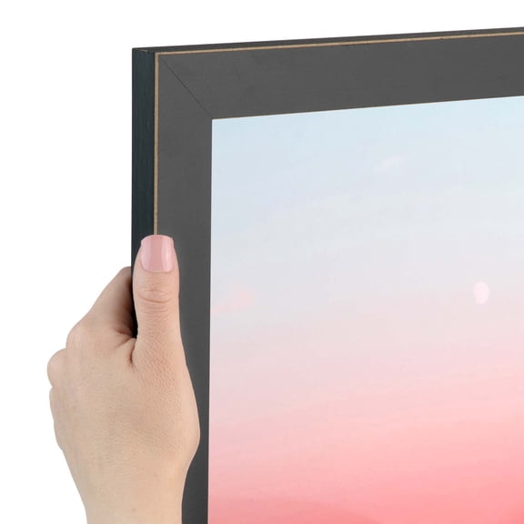 ArtToFrames 11" x 30" Raw Edge Black Picture Frame, 11x30 inch Black MDF Poster Frame (WOM-4460),  Pack