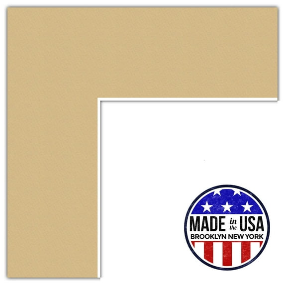 ArtToFrames 11x32" Autumn Gold Custom Mat for Picture Frame with Opening for 7x28" Photos. Mat Only, Frame Not Included (MAT-134)