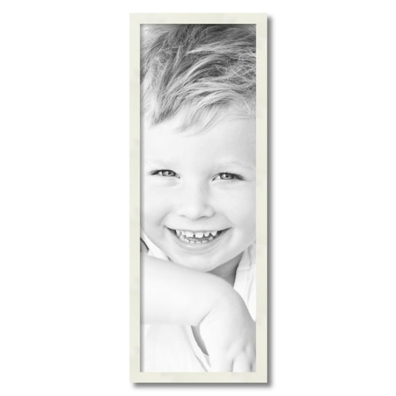 ArtToFrames 11x32" White Picture Frame, White Wood Poster Frame, with Regular Acrylic and 2 (FBPL-5140)