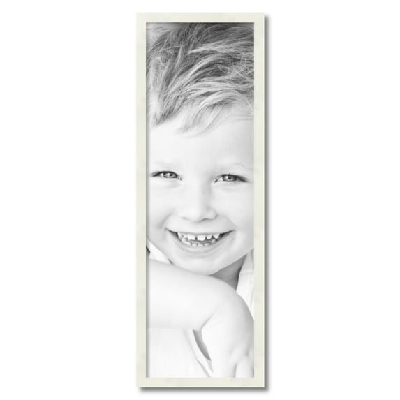 ArtToFrames 11x35" White Picture Frame, White Wood Poster Frame, with Regular Acrylic and 2 (FBPL-5140)