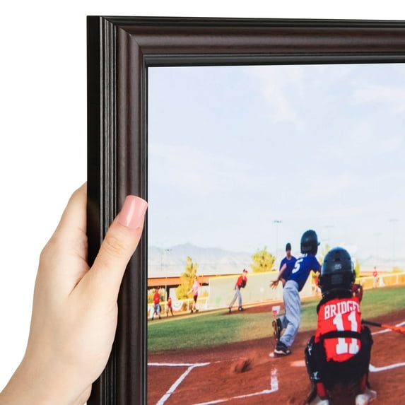 ArtToFrames 11x35 inch Traditional Cherry with Steps Picture Frame, Red MDF Poster Frame (4165)