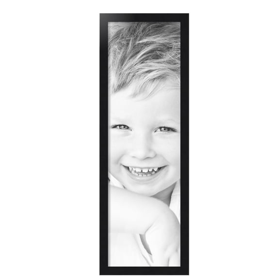 ArtToFrames 11x36 inch Black Steel Picture Frame, Black MDF Poster Frame (4639)