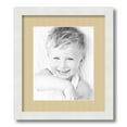 thumbnail image 1 of ArtToFrames 12.5x15 Matted Picture Frame with 8.5x11 Single Mat Photo Opening Framed in 1.25 Satin White Frame and 2 Green Whisper Mat (FWM-3966-12.5x15), 1 of 8