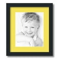 thumbnail image 1 of ArtToFrames 12.5x15" Matted Picture Frame with 8.5x11" Single Mat Photo Opening Framed in 1.25" Satin Black and 2" Canary Mat (FWM-3926-12.5x15), 1 of 8