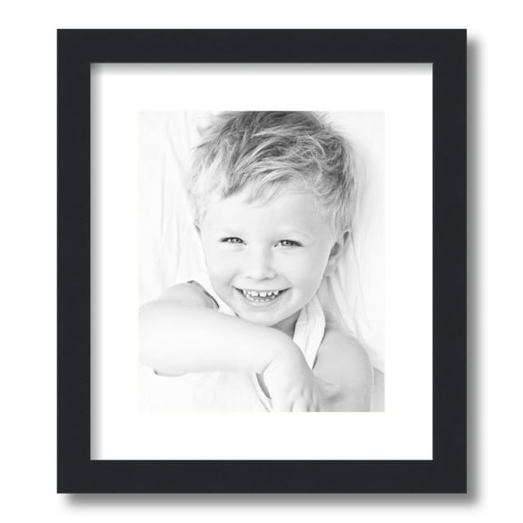 ArtToFrames 12.5x15 Matted Picture Frame with 8.5x11 Single Mat Photo Opening Framed in 1.25 Satin Black and 2 Crisp Mat (FWM-3926-12.5x15)