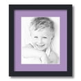 thumbnail image 1 of ArtToFrames 12.5x15 Matted Picture Frame with 8.5x11 Single Mat Photo Opening Framed in 1.25 Satin Black and 2 Lavender Mist Mat (FWM-3926-12.5x15), 1 of 8
