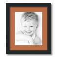 thumbnail image 1 of ArtToFrames 12.5x15" Matted Picture Frame with 8.5x11" Single Mat Photo Opening Framed in 1.25" Satin Black and 2" Red Orange Mat (FWM-3926-12.5x15), 1 of 8