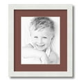 thumbnail image 1 of ArtToFrames 12.5x15" Matted Picture Frame with 8.5x11" Single Mat Photo Opening Framed in 1.25" Satin White Frame and 2" Brique Mat (FWM-3966-12.5x15), 1 of 8