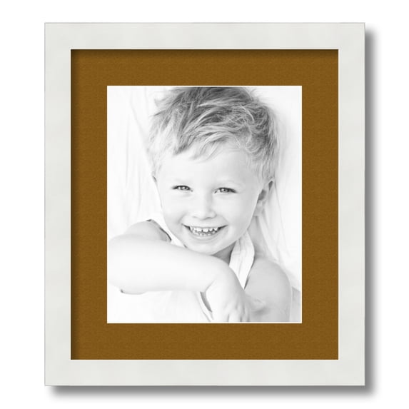 ArtToFrames 12.5x15 Matted Picture Frame with 8.5x11 Single Mat Photo Opening Framed in 1.25 Satin White Frame and 2 Coronado Mat (FWM-3966-12.5x15)