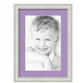 thumbnail image 1 of ArtToFrames 12.5x18" Matted Picture Frame with 8.5x14" Single Mat Photo Opening Framed in 1.25" Off White Wash on Ash and 2" Lavender Mist Mat (FWM-4098-12.5x18), 1 of 8