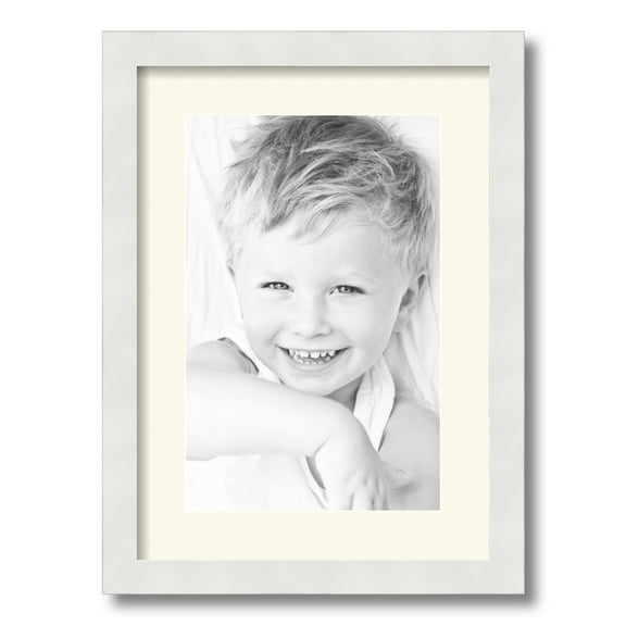ArtToFrames 12.5x18 Matted Picture Frame with 8.5x14 Single Mat Photo Opening Framed in 1.25 Satin White Frame and 2 Brilliant White Mat (FWM-3966-12.5x18)