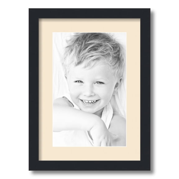 ArtToFrames 12.5x18" Matted Picture Frame with 8.5x14" Single Mat Photo Opening Framed in 1.25" Satin Black and 2" Alabaster Mat (FWM-3926-12.5x18)
