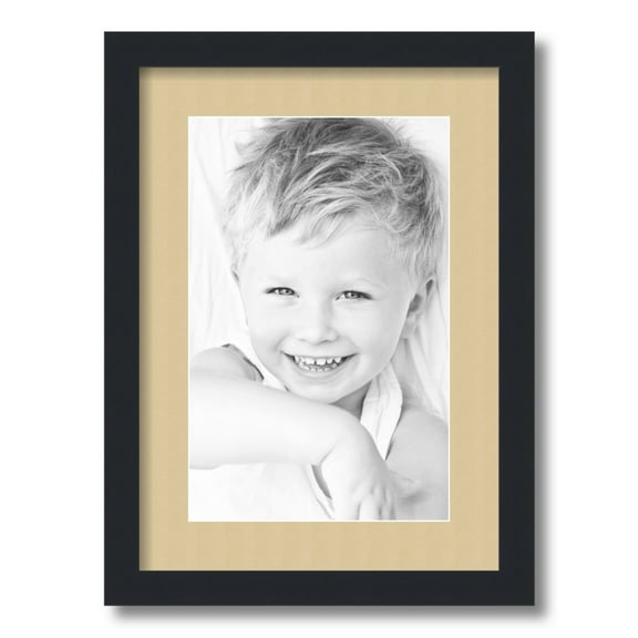 ArtToFrames 12.5x18 Matted Picture Frame with 8.5x14 Single Mat Photo Opening Framed in 1.25 Satin Black and 2 Green Whisper Mat (FWM-3926-12.5x18)
