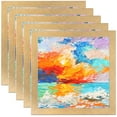 thumbnail image 1 of ArtToFrames 12" x 12" Classic Gold Picture Frame, 12x12 inch Gold MDF Poster Frame (WOM-4498), 5 Pack, 1 of 8