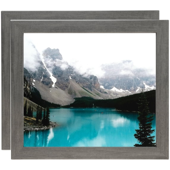 ArtToFrames 12" x 12" Slate Gray Picture Frame, 12x12 inch Gray MDF Poster Frame (WOM-4669), 2 Pack