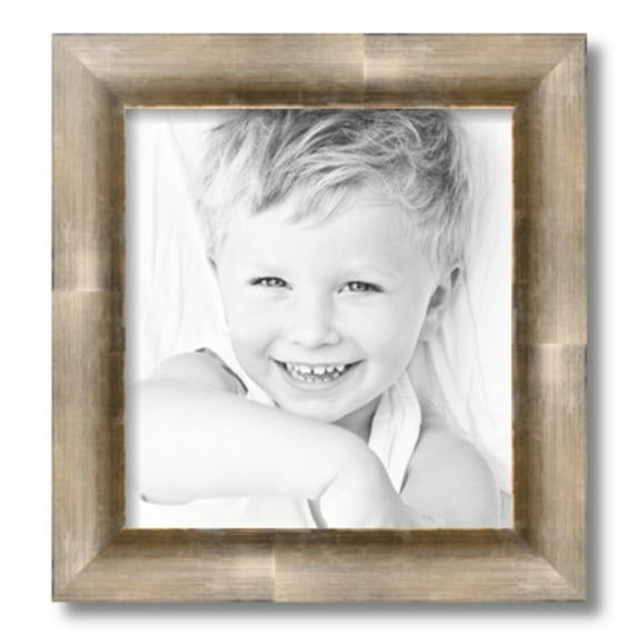 ArtToFrames 12" x 13" Antique Silver Picture Frame, 12x13 inch Silver Wood Poster Frame (WOM-4944)