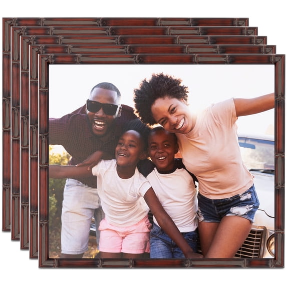 ArtToFrames 12" x 14" .75" - Walnut Bamboo Picture Frame, 12x14 inch Brown Wood Poster Frame (WOM-4874), 5 Pack
