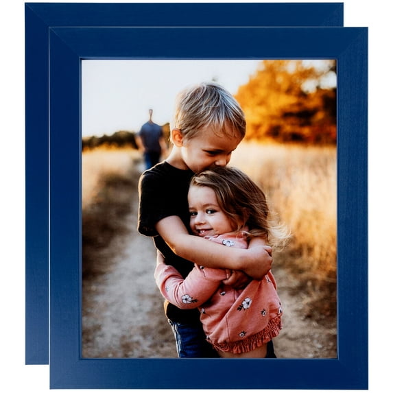 ArtToFrames 12" x 14" Blue Picture Frame, 12x14 inch Blue Wood Poster Frame (WOM-4118), 2 Pack