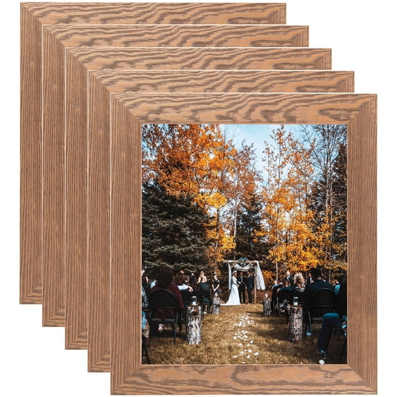 ArtToFrames 12" x 14" Honey Picture Frame, 12x14 inch Brown Wood Poster Frame (WOM-4459), 5 Pack