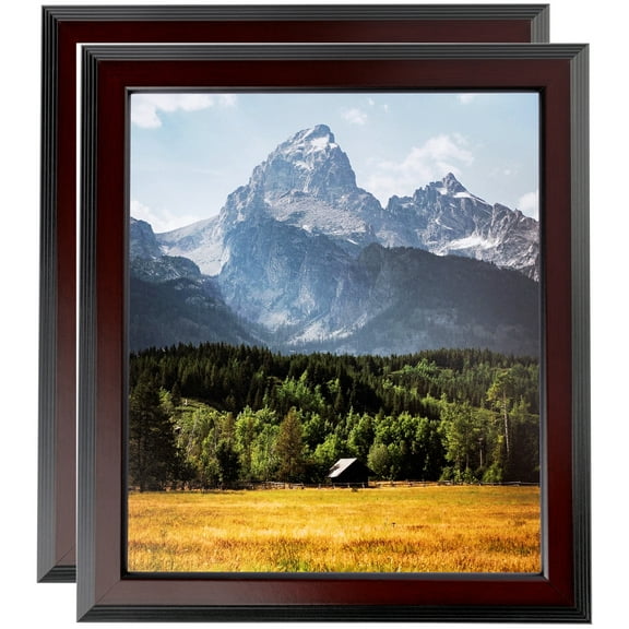 ArtToFrames 12" x 14" Mahogany Windsor Picture Frame, 12x14 inch Brown MDF Poster Frame (WOM-4687), 2 Pack