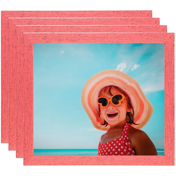 ArtToFrames 12" x 14" Pink Picture Frame, 12x14 inch Pink Wood Poster Frame (WOM-4431), 4 Pack