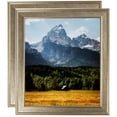 thumbnail image 1 of ArtToFrames 12" x 14" Silver Panel Picture Frame, 12x14 inch Multi Wood Poster Frame (WOM-5094), 2 Pack, 1 of 6