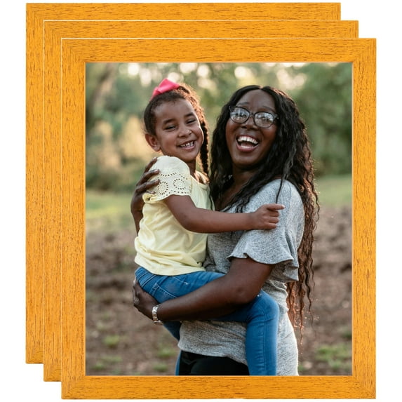 ArtToFrames 12" x 14" Yellow Picture Frame, 12x14 inch Yellow Wood Poster Frame (WOM-4483), 3 Pack