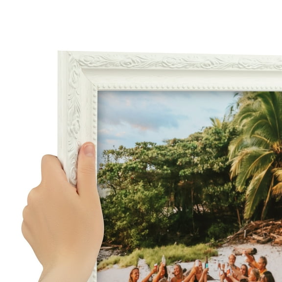 ArtToFrames 12" x 15" Classic White Picture Frame, 12x15 inch White Wood Poster Frame (WOM-5004),  Pack