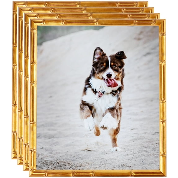ArtToFrames 12" x 16" .75 Picture Frame, 12x16 inch Gold Wood Poster Frame (WOM-4875), 4 Pack