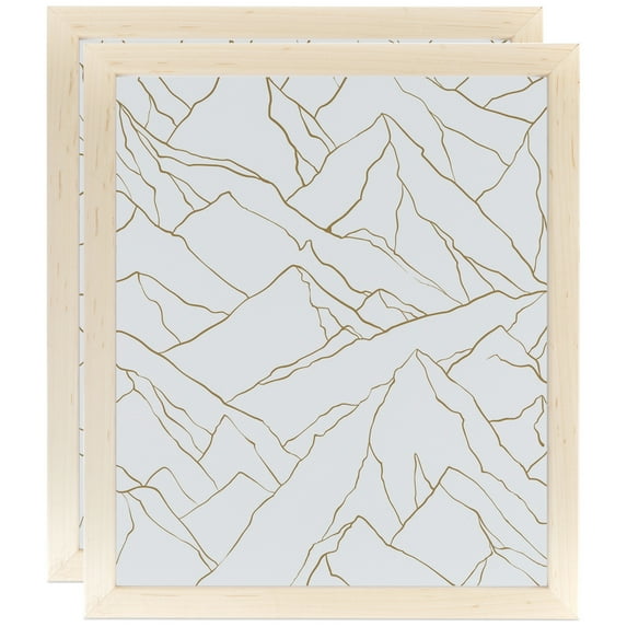 ArtToFrames 12" x 16" Clear Maple Picture Frame, 12x16 inch White Wood Poster Frame (WOM-4113), 2 Pack