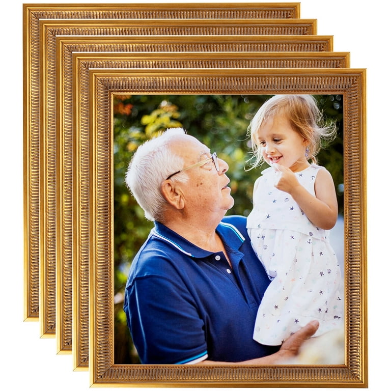 ArtToFrames 12 inch x 16 inch New Gold Picture Frame 12x16 inch Gold Wood Poster Frame wom 4998 5 Pack Size 12 x 16