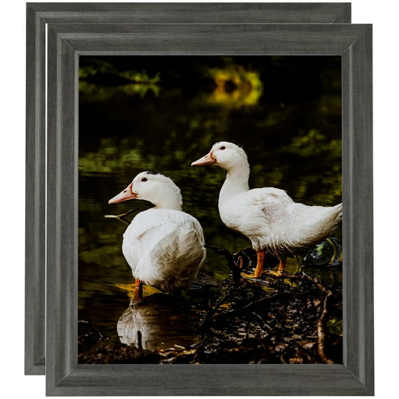 ArtToFrames 12" x 16" Slate Gray Picture Frame, 12x16 inch Gray MDF Poster Frame (WOM-4679), 2 Pack
