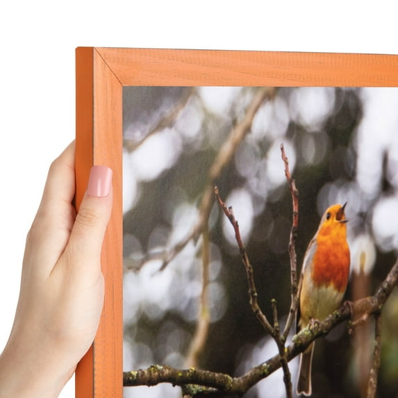 ArtToFrames 12" x 17" Orange Picture Frame, 12x17 inch Red Wood Poster Frame (WOM-4750)