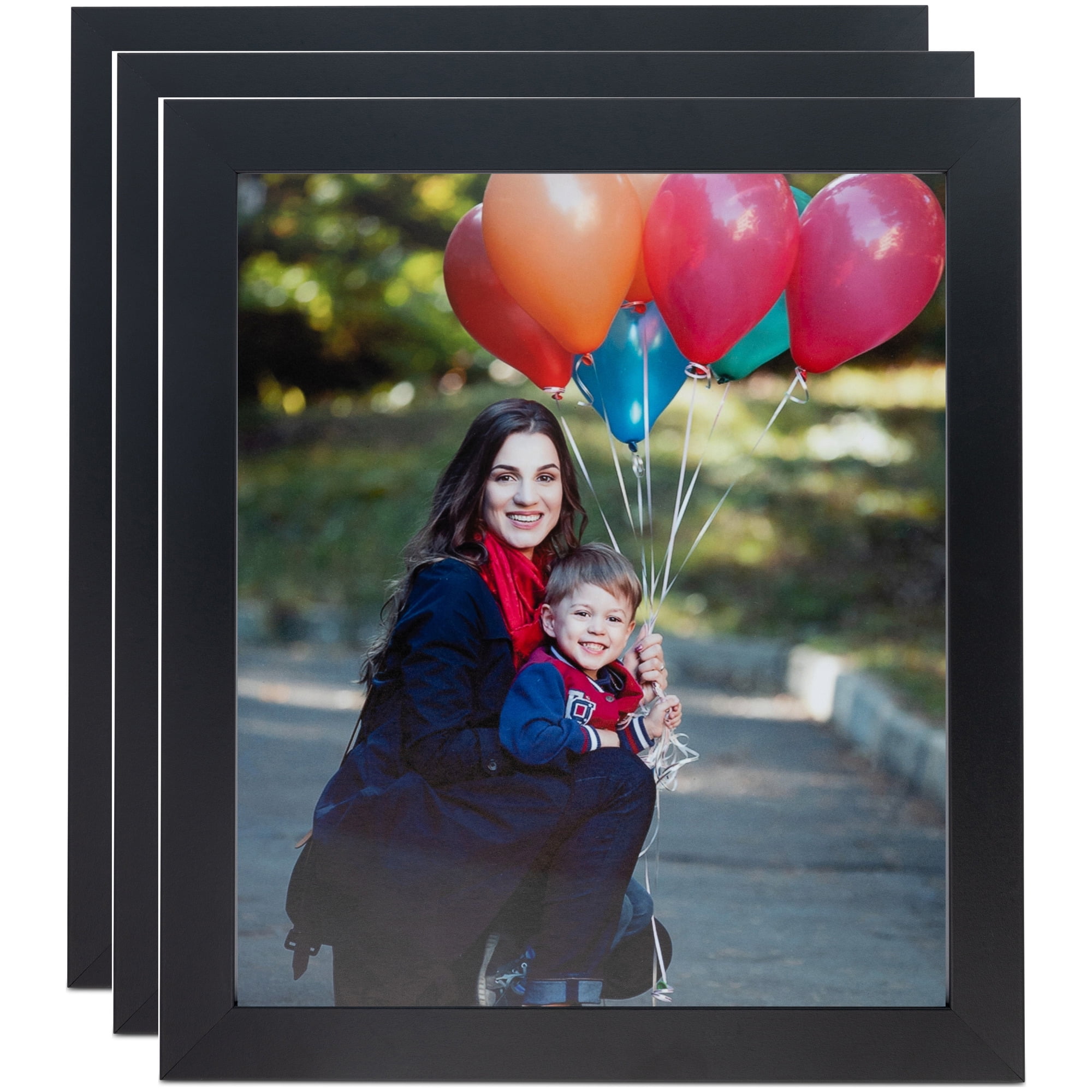 ArtToFrames 12" x 18" Black Picture Frame, 12x18 inch Black MDF Poster Frame (WOM-3943), 3 Pack
