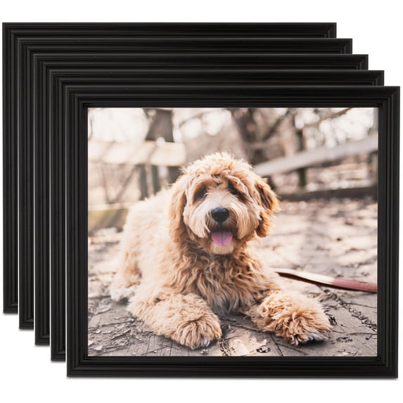 ArtToFrames 12" x 18" Black Picture Frame, 12x18 inch Black MDF Poster Frame (WOM-4102), 5 Pack