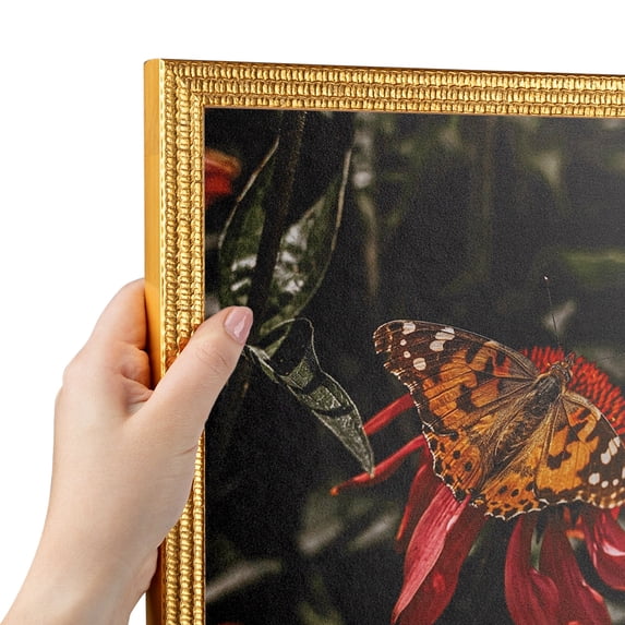 ArtToFrames 12" x 18" Bright Gold Picture Frame, 12x18 inch Gold Wood Poster Frame (WOM-4753)