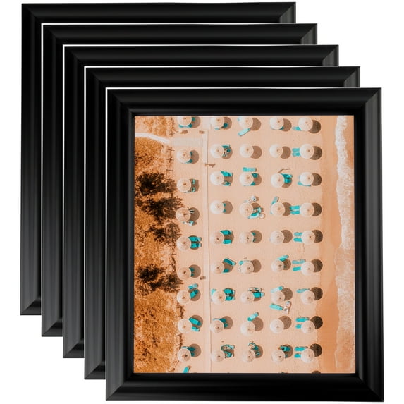 ArtToFrames 12" x 18" Dura Matte Black Picture Frame, 12x18 inch Black Wood Poster Frame (WOM-4030), 5 Pack