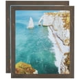 thumbnail image 1 of ArtToFrames 12" x 18" Oak Picture Frame, 12x18 inch Brown Wood Poster Frame (WOM-4742), 2 Pack, 1 of 7