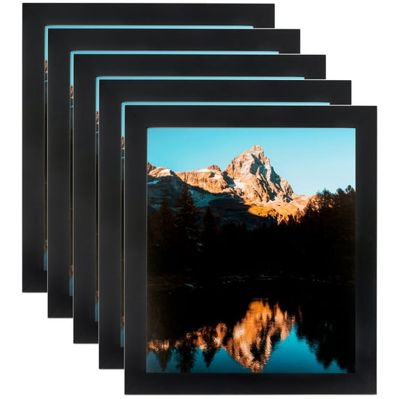 ArtToFrames 12" x 18" Soft Black Picture Frame, 12x18 inch Black MDF Poster Frame (WOM-5180), 5 Pack