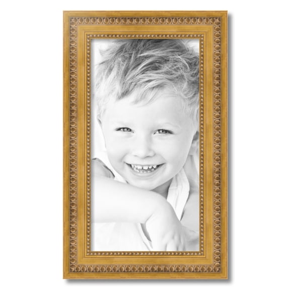 ArtToFrames 12" x 23" Gold Picture Frame, 12x23 inch Gold Wood Poster Frame (WOM-4166)