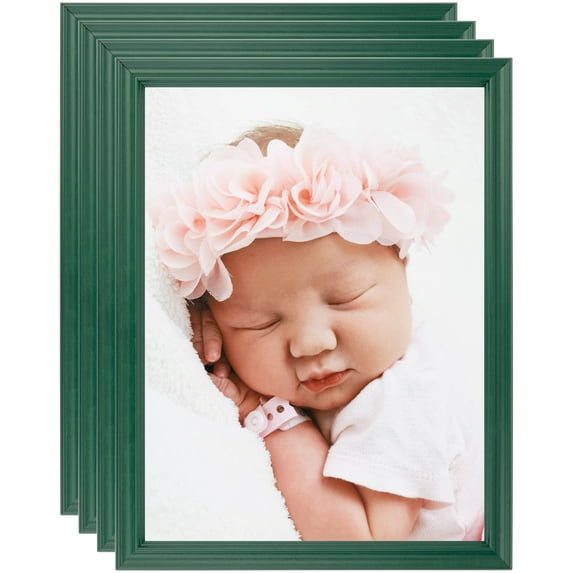 ArtToFrames 12" x 24" Green Picture Frame, 12x24 inch Green Wood Poster Frame (WOM-4157), 4 Pack