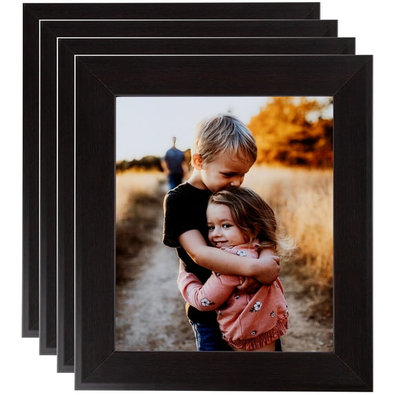 ArtToFrames 12" x 24" Sloped Dark Walnut Picture Frame, 12x24 inch Brown Wood Poster Frame (WOM-4820), 4 Pack