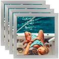 thumbnail image 1 of ArtToFrames 12" x 24" Stainless Steel Picture Frame, 12x24 inch Silver MDF Poster Frame (WOM-3882), 4 Pack, 1 of 7