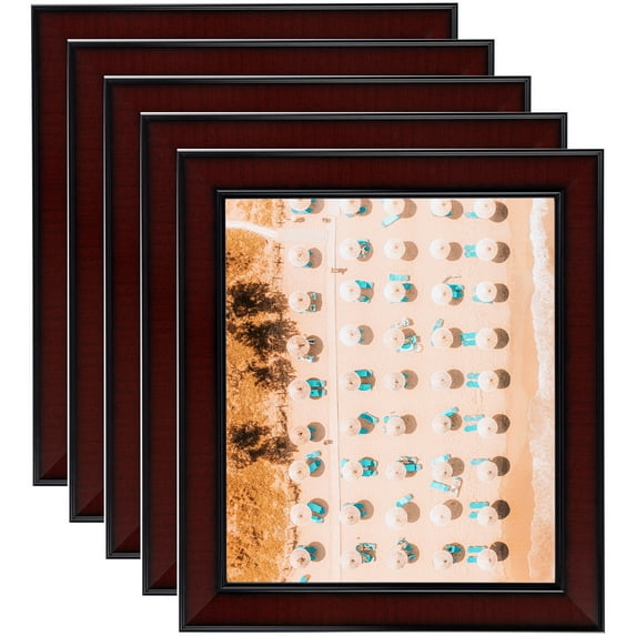 ArtToFrames 12" x 26" Honors Mahogany Picture Frame, 12x26 inch Brown Wood Poster Frame (WOM-5155), 5 Pack