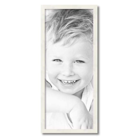 ArtToFrames 12" x 29" White Picture Frame, 12x29 inch White Wood Poster Frame (WOM-5140)